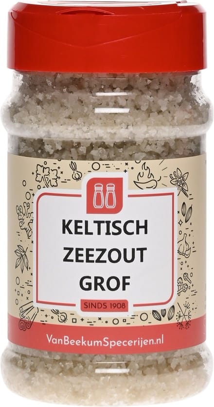 Van Beekum Specerijen - Keltisch Zeezout Grof - Strooibus 250 Gram