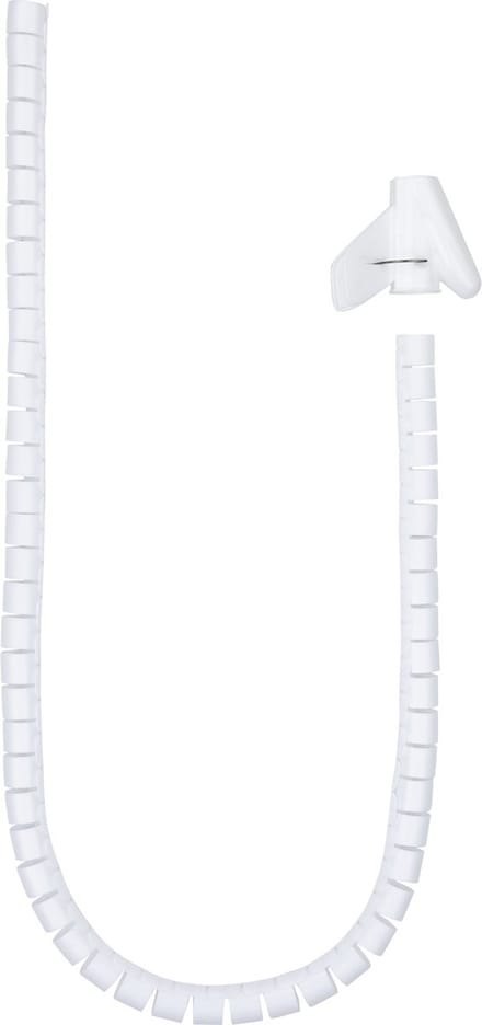 BeMatik - Kabel-organizer. Witte schede met clip 22-27 mm lengte 3 m