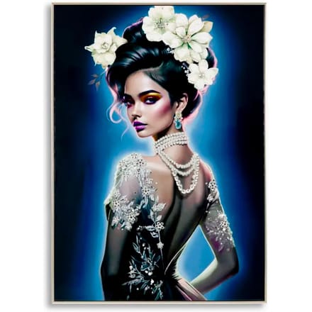 Muurdecoratie schilderij op canvas met lijst Mauro Ferretti Laccato Isabel B