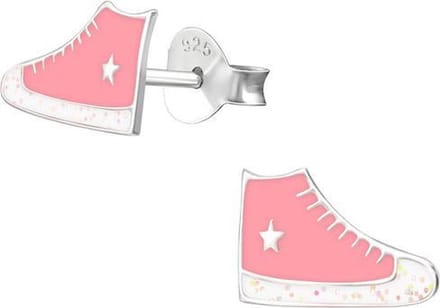 Amanto Kids Oorbellen Chris - 925 Zilver E-Coating - Sneaker - 6x10mm