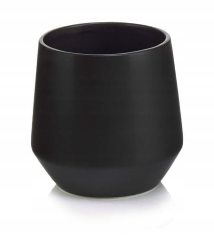 Zwarte Keramische Pot 15x15x15 cm - Stijlvolle Decoratie