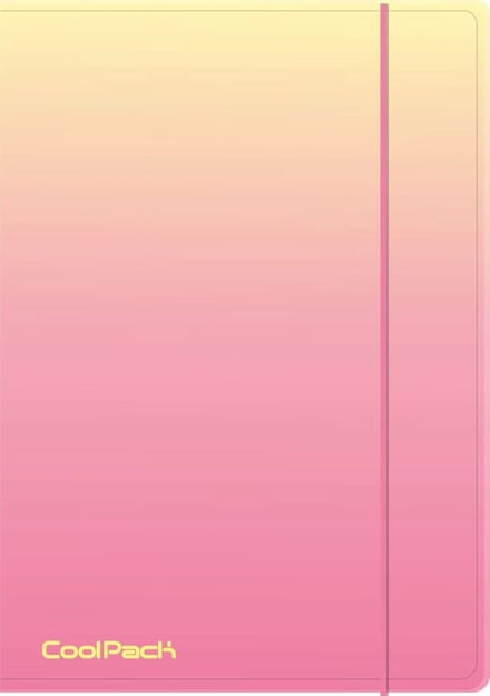 CoolPack Map A4 met Elastische Sluiting - Gradient Peach