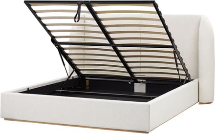 MONESTIER - Tweepersoonsbed - Wit - 160 x 200 cm - Polyester