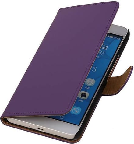 Bookstyle Wallet Case Hoesjes Geschikt voor Huawei Honor 6 Paars