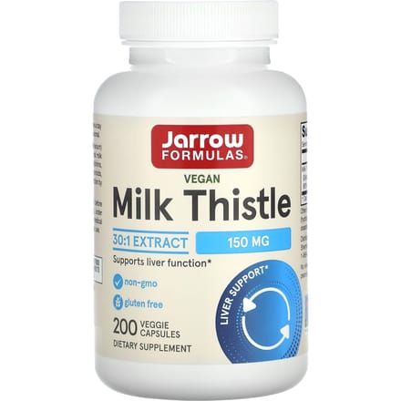 Milk Thistle Silymarin 80% 200 capsules - mariadistel (Silybum marianum) | Jarrow Formulas