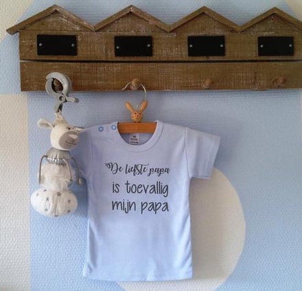 shirt baby met tekst eerste vaderdag papa