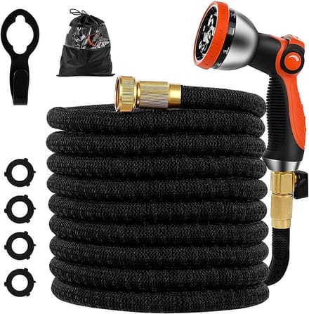 Tuinslang - Flexibele slang - Tuin water geven - Messing connector - 25ft - Groen