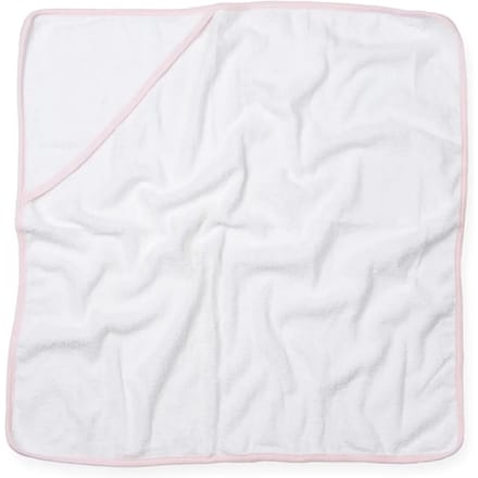 Baby Handdoek met capouchon/Babies' Hooded Towel, TC36, wit/roze