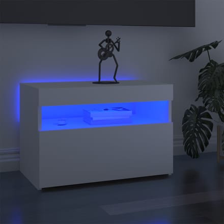 vidaXL - Tv-meubel - met - LED-verlichting - 60x35x40 - cm - wit