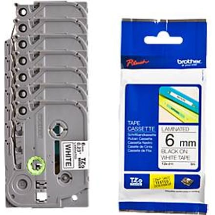 Brother voordeelset 6 mm lint beletteringssystemen TZe-211, 6 + 1 GRATIS