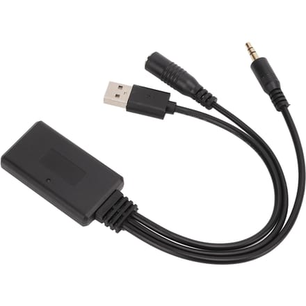 Adaptateur USB Bluetooth 5.0 Professionnel pour Voiture avec Câble Aux et Microphone Remplacement pour Hyundai black