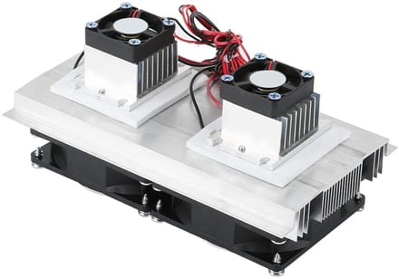 Thermo-elektrische Koeler - Halfgeleider Koelapparaat - Doe-het-zelf Koeling - Groot Koelblok - 12V 12A - Zilver
