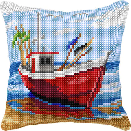 Kussenpakket Vissersboot borduurpakket - Orchidea