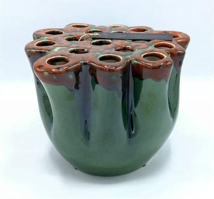 Groen Rode Vaas Okki 23x18