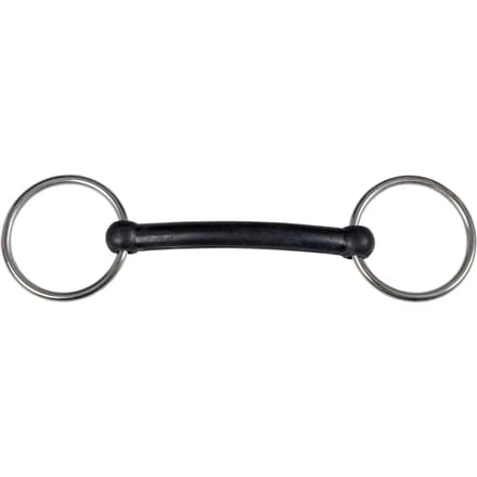 Mors met 2 ringen voor paard in rubber HorseGuard