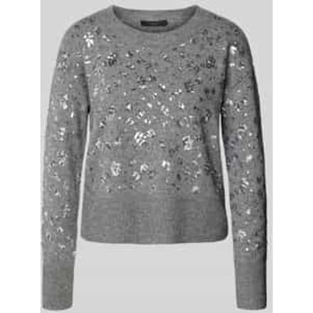 Wollen pullover met extra brede schouders