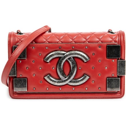 Studded Horizontal Boy Brick Flap  Schoudertas