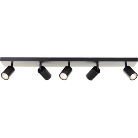Brilliant Jello - Plafondlamp - LED GU10 5x5W - 3000K - Dimbaar - Zwart