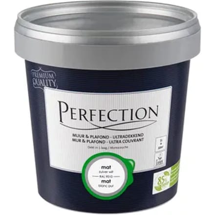 Perfection Muur & Plafond Muurverf - Mat - Zuiver Wit Ral 9010 - 1l