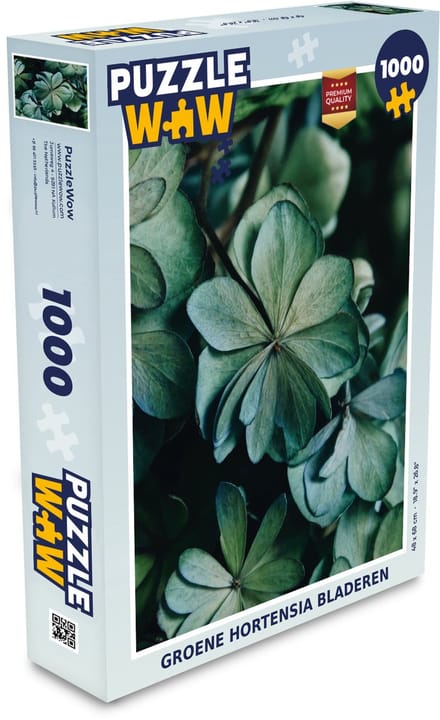 Puzzel Groene hortensia bladeren - Legpuzzel - Puzzel 1000 stukjes volwassenen