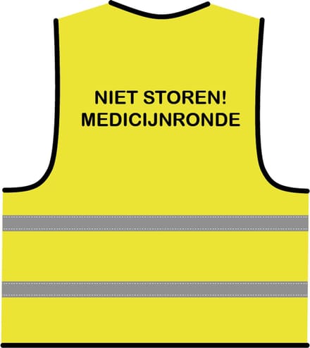 Medicatie hesje geel - veiligheidshesjes - one size maat - reflecterend