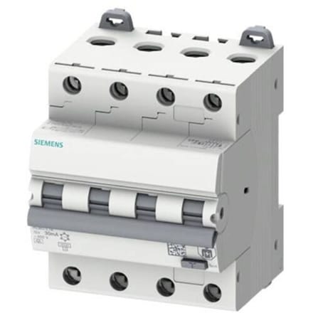 Siemens 5SU13467FP16 Aardlekschakelaar/zekeringautomaat Afmeting zekering = 3 4-polig 16 A 0.03 A