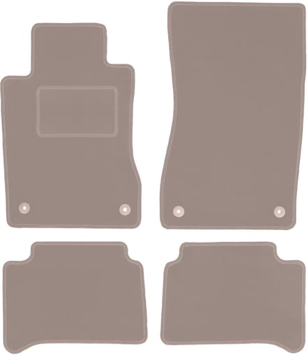 Beige velours matten voor: Mercedes CLS C219 sedan (2004-2010)