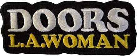 The Doors - LA Woman Text Logo on Black Patch - Zwart
