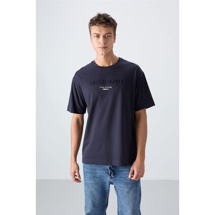 Oversized Katoen-Polyester Logo T-Shirt