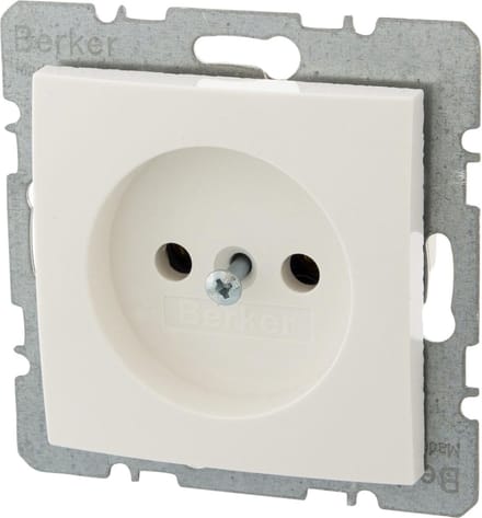Berker S1 Inbouw Stopcontact - 1-voudig - Polarwit
