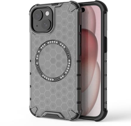 Solidenz HexArmor MagShield geschikt voor iPhone 15 Plus hoesje - Geschikt voor MagSafe - Zwart