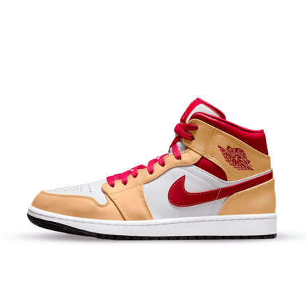 Air Jordan 1 Mid Light 'Cardinal Curry' (GS)