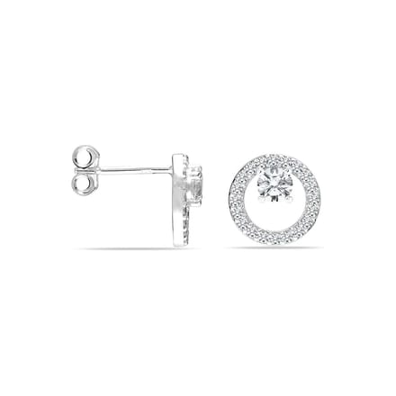 Damesoorbellen Cirkel van Licht in 925 Sterling Zilver BIPE041