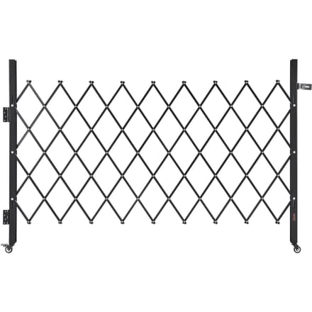 Enkel inklapbaar beveiligingshek Vergrendelbaar schaarhek 74,80 x 51,57 inch (BxH)