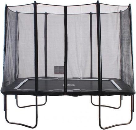 NOVA Trampoline 230 cm x 300 cm (8x10ft) Rechthoekig met veiligheidsnet - Black Edition - zwarte rand