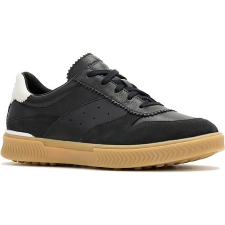 Hush Puppies Mae Leren Dames Zwarte Sneakers