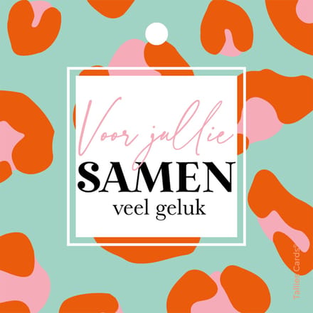 Set 5 kadokaartjes klein – gefeliciteerd - samenwonen - huwelijk - getrouwd - samen - Wildcards