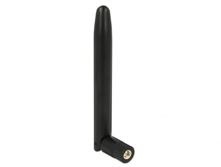 Delock LoRa Antenna 863 - 928 MHz SMA plug 0.5 dBi omnidirectional with tilt joint black