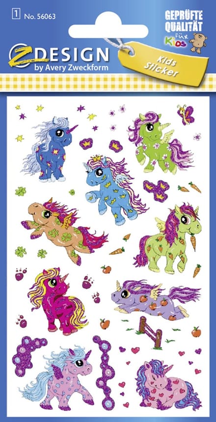 AVERY Doel Vorm ZDesign KIDS Glitter Sticker 'Vogels