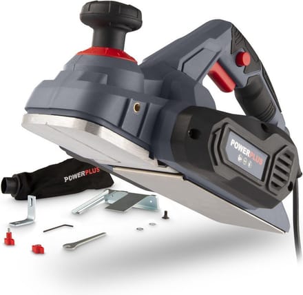 Powerplus POWE80030 Schaafmachine - 900W - Zijgeleider - Schaafdiepteinstelling - Opvangzak - Incl. 2 messen