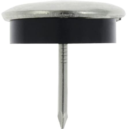 TARROX Meubelglijder Metaal Spijkerbaar rond chroom Ø 22 mm, 16 stuks