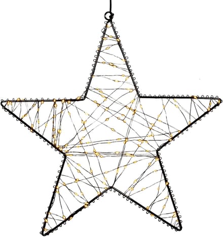 Anna's Collection Verlichte ster - 160 led lampjes - warm wit - D36 cm - verlichte figuren - kerstverlichting