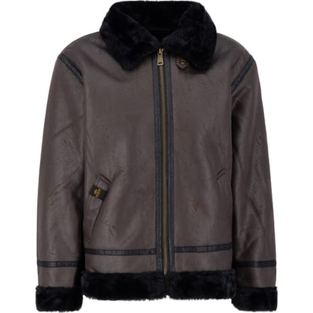B-3 Faux Leather Bomber Jacket