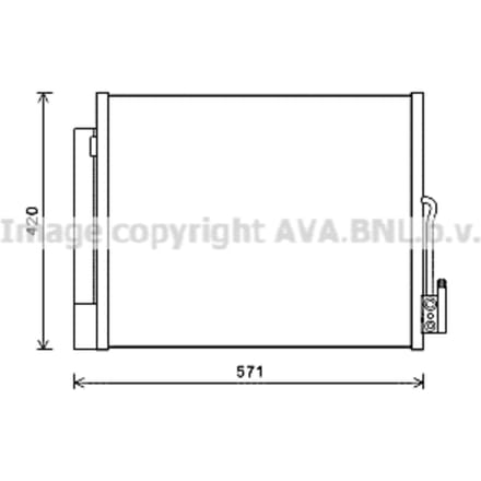 Condensator, airconditioning AVA COOLING OL5560D AVA