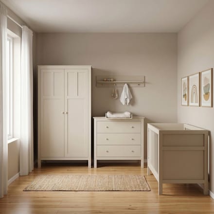 Born Lucky Devon Meegroei Babykamer 3-Delig – Ledikant, Commode en Kledingkast – Complete Babykamer