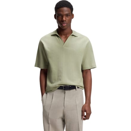 relaxed fit poloshirt met structuurpatroon model 'DALIBO'