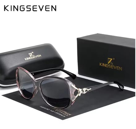 KINGSEVEN Zonnebril 7842 - Roze-Grijs – Dames - Gepolariseerd - UV400 - Vlinder