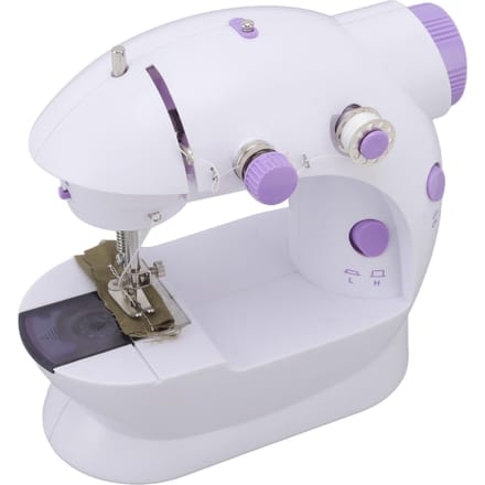 Handnaaimachine Geluidsarm Mini Draagbare Elektrische Naaimachine met LED-licht voor DIY EU Plug gray