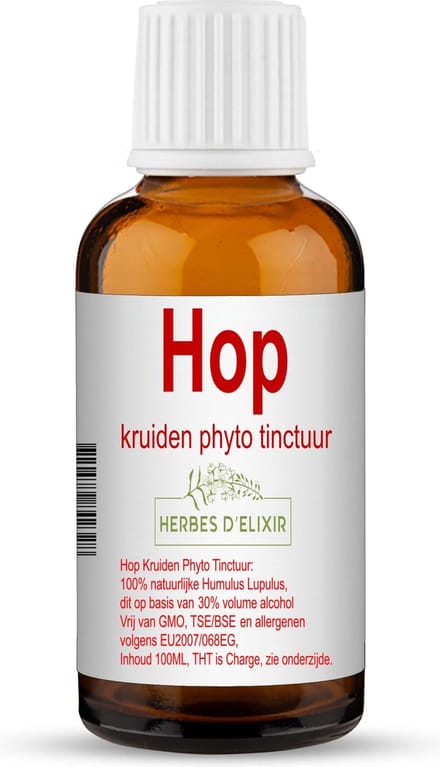 Herbes D'elixir Hop Tinctuur - 100 ml - Ondersteunt de nachtrust - 100% Natuurlijk
