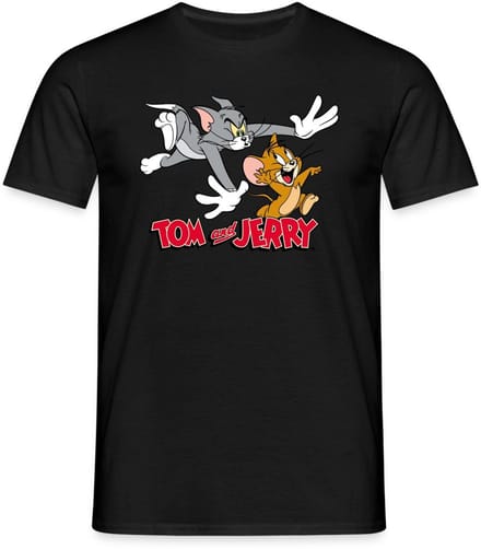 Tom En Jerry Kat-En-Muisspel T-Shirt Heren